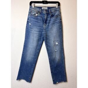Stylish Daze Women's Size 28 Straight Leg Distressed Jeans